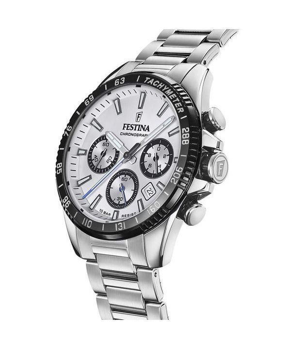 Festina Timeless Chronograph Stainless Steel Silver Dial Quartz F20560-1 100M Mens Watch 2 Festina Timeless Chronograph Stainless Steel Silver Dial Quartz F20560-1 100M Mens Watch