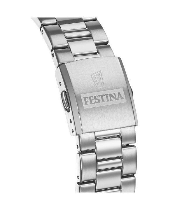 Festina Timeless Chronograph Stainless Steel Silver Dial Quartz F20560-1 100M Mens Watch 3 Festina Timeless Chronograph Stainless Steel Silver Dial Quartz F20560-1 100M Mens Watch