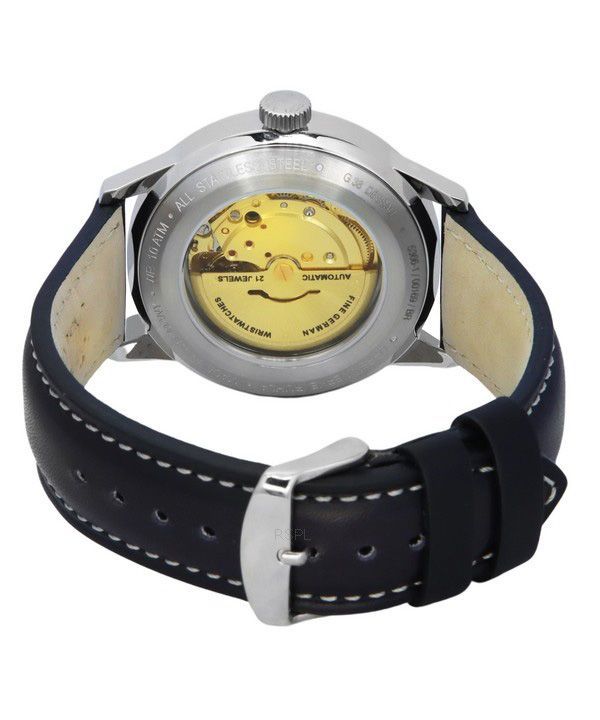 Iron Annie G38 Dessau Leather Strap Silver Dial Automatic 53661 100M Men's Watch