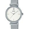 Casio Analog Stainless Steel Silver Dial Quartz LTP-2024VM-7C Womens Watch With Bangle Set