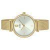 Casio Analog Gold Tone Stainless Steel White Dial Quartz LTP-2024VMG-7C Womens Watch With Bangle Set
