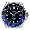 Casio Standard Analog Stainless Steel Black Dial Quartz MDV-10D-1A2 Mens Watch