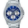 Casio Enticer Analog Stainless Steel Blue Dial Quartz MTP-1375D-2A1 Mens Watch