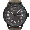 Citizen Eco-Drive Nylon Strap Brown Dial BM8595-16H 100M Men's Watch