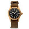 Hamilton Khaki Field Mechanical Bronze Leather Strap Black Dial H69459530 Men's Watch