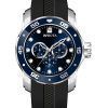 Invicta Pro Diver Scuba GMT Silicone Strap Blue Dial Quartz 45722 100M Men's Watch