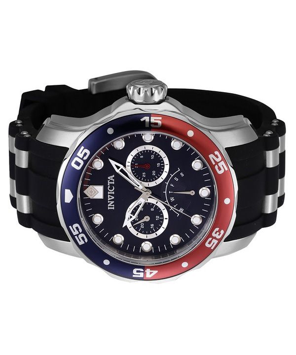 Invicta Pro Diver Retrograde GMT Pepsi Bezel Blue Dial Quartz 46968 100M Men's Watch 3 Invicta Pro Diver Retrograde GMT Pepsi Bezel Blue Dial Quartz 46968 100M Men's Watch