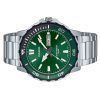 Casio Standard Analog Stainless Steel Green Dial Quartz MTD-125D-3AV 100M Men's Watch