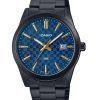 Casio Standard Analog Black Ion Plated Stainless Steel Blue Dial Quartz MTP-VD03B-2A Men's Watch