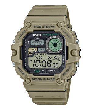 Casio Standard Digital Graph Moon Phase Resin Strap Quartz WS-1700H-5AV 100M Men's Watch