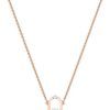 Swarovski Sparkling Dancing Cubic Zirconia Stone Rose Gold Tone Plated Necklace 5468084 For Women