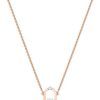 Swarovski Sparkling Dancing Cubic Zirconia Stone Rose Gold Tone Plated Necklace 5468084 For Women