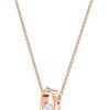 Swarovski Sparkling Dancing Cubic Zirconia Stone Rose Gold Tone Plated Necklace 5468084 For Women
