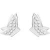 Swarovski Lilia Butterfly Rhodium Plated Stud Earrings With White Crystal 5636424 For Women