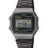 Casio Vintage Heritage Colors Stainless Steel Black Dial Quartz A168WEHB-1A Unisex Watch