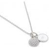 Emporio Armani Cubic Zirconia Stainless Steel Mother Of Pearl Necklace EGS2156040 For Women