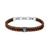 Maserati Jewels Recycled Leather And Stainless Steel JM422AVE14 Bracelet For Men