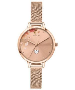 Oui & Me Petite Fleurette Rose Gold Tone Stainless Steel Quartz ME010193 Women's Watch