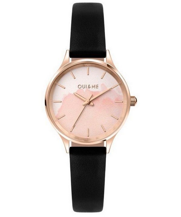 Oui & Me Bichette Pink Dial Leather Strap Quartz ME010275 Women's Watch 1 Oui & Me Bichette Pink Dial Leather Strap Quartz ME010275 Women's Watch