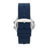 Maserati Potenza Blue Rubber Strap Silver Skeleton Dial Automatic R8821108035 100M Men's Watch