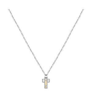 Morellato Gold Stainless Steel And 750 Gold Necklace SATM02 For Men