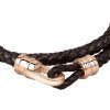 Morellato Moody Leather And Stainless Steel Bracelet SQH35 For Men