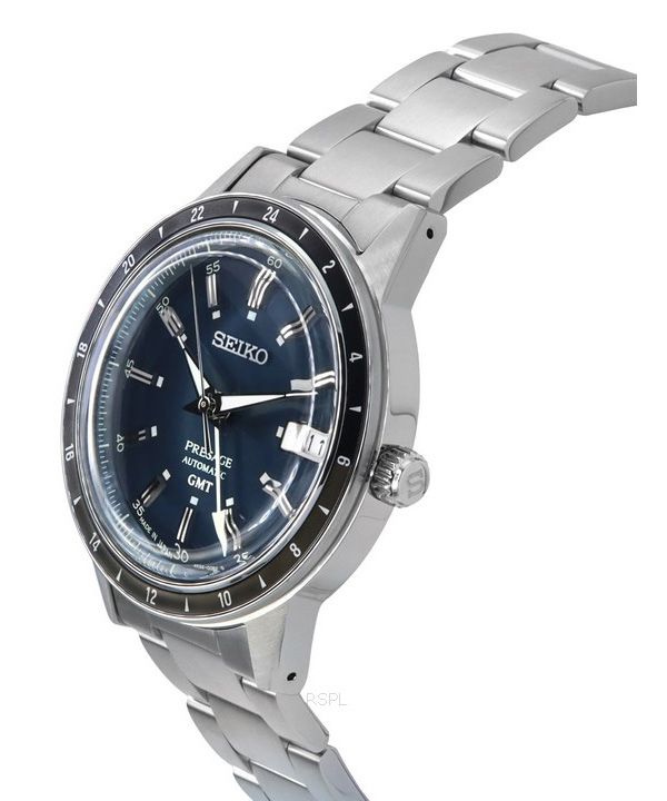 Seiko Presage Style60s GMT Stainless Steel Blue Dial Automatic SSK009J1 Mens Watch 3 Seiko Presage Style60s GMT Stainless Steel Blue Dial Automatic SSK009J1 Mens Watch