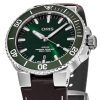 Oris Aquis Date Leather Strap Green Dial Automatic Diver's 01 733 7732 4157-07 5 21 10FC 300M Men's Watch