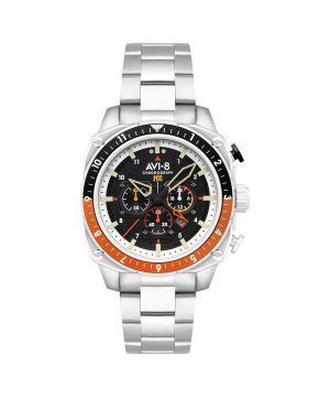 AVI-8 Hawker Hunter Atlas Dual Time Chronograph Raven Black Dial Quartz AV-4100-11 Men's Watch