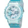 Casio G-Shock Analog Digital Virtual Worlds Translucent Light Blue Multicolor Dial Quartz GMA-S110VW-2A 200M Women's Watch