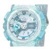 Casio G-Shock Analog Digital Virtual Worlds Translucent Light Blue Multicolor Dial Quartz GMA-S110VW-2A 200M Women's Watch