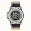 Ingersoll The Freestyle Leather Strap Skeleton Black Dial Automatic I14401 Men's Watch