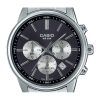 Casio Standard Analog Chronograph Stainless Steel Grey Dial Quartz MTP-E515D-1AV Men's Watch