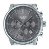 Casio Standard Analog Chronograph Stainless Steel Grey Dial Quartz MTP-E515D-8AV Men's Watch