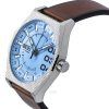 Diesel Scraper Leather Strap Blue Dial Quartz DZ2174 Men's Watch