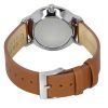 Skagen Kuppel Lille Brown Leather Strap White Dial Quartz SKW3103 Women's Watch