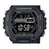 Casio Standard Digital Black Resin Strap Blue Dial Quartz MWD-110HB-1BV 100M Men's Watch