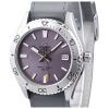 Orient Sports Leather Strap Lilac Dial Automatic Diver's RA-AC0Q07V10B 200M Men's Watch