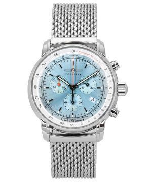 Zeppelin LZ14 Marine Chronograph Stainless Steel Ice Blue Dial Quartz 8886M3 Men's Watch