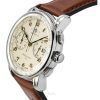 Zeppelin Mediterranee Chronograph Leather Strap Beige Dial Quartz 96705 Men's Watch