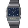 Casio Vintage Analog Digital Dual Time Stainless Steel Bracelet Blue Dial Quartz AQ-800EB-2A Unisex Watch