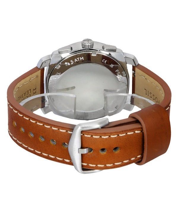 Fossil Machine Chronograph Leather Strap Blue Dial Quartz FS6059 Men's Watch 4 Fossil Machine Chronograph Leather Strap Blue Dial Quartz FS6059 Men's Watch