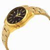 Seiko 5 Sports Gold Tone Stainless Steel Black Dial 21 Jewels Automatic SNKL50K1 Men's Watch