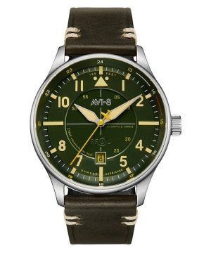 AVI-8 Hawker Hurricane Kent Automatic Hampshire Leather Strap Green Dial AV-4094-03 Men's Watch