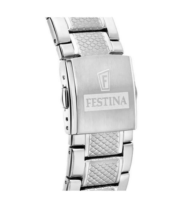 Festina Timeless Chronograph Stainless Steel Black Dial Quartz F20668-6 100M Men's Watch 3 Festina Timeless Chronograph Stainless Steel Black Dial Quartz F20668-6 100M Men's Watch