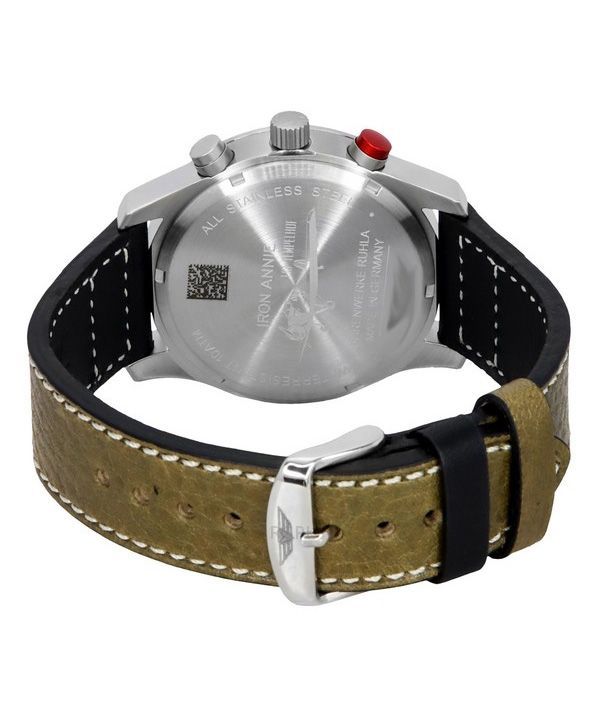 Iron Annie F13 Tempelhof Chronograph Leather Strap Beige Dial Quartz 56705 100M Mens Watch 4 Iron Annie F13 Tempelhof Chronograph Leather Strap Beige Dial Quartz 56705 100M Mens Watch