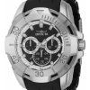 Invicta Sea Spider Stainless Steel And Polyurethane Strap Black Dial Quartz 44120 100M Men's Watch