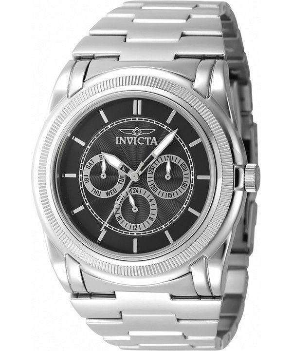 Invicta Slim GMT Stainless Steel Gunmetal Dial Quartz 46258 Men's Watch 1 Invicta Slim GMT Stainless Steel Gunmetal Dial Quartz 46258 Men's Watch