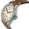 Iron Annie Flight Control Brown Leather Strap Beige Full Luminous Dial Automatic 51643 Men's Watch