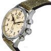 Iron Annie Flight Control Chronograph Leather Strap Beige Full Luminous Dial Automatic 51865 Men's Watch
